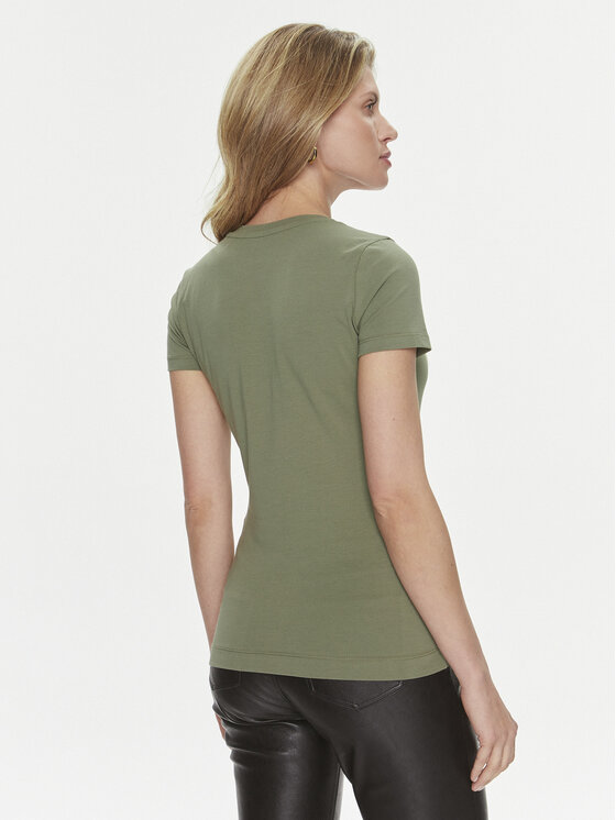 Guess Guess Majica Pony Hair W4RI45 J1314 Zelena Slim Fit