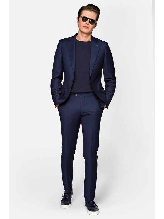Lancerto Lancerto Garnitur GA073122000006 Granatowy Regular Fit