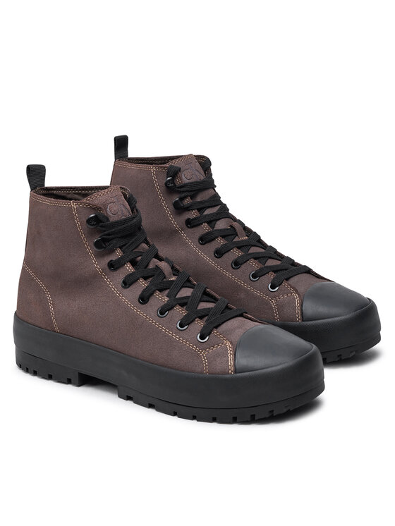Calvin Klein Jeans Calvin Klein Jeans Pohodni čevlji Lugged Hybrid High Laceup Auth YM0YM01092 Rjava