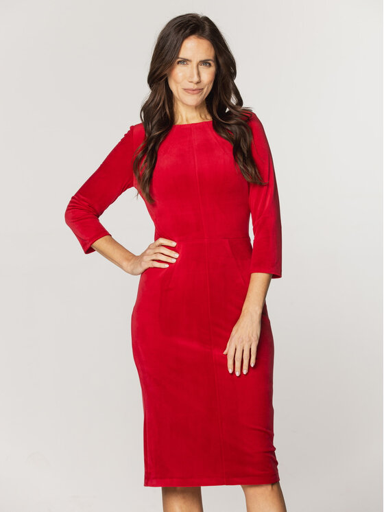 Willsoor Willsoor Sukienka codzienna 67696 Czerwony A-Line Fit