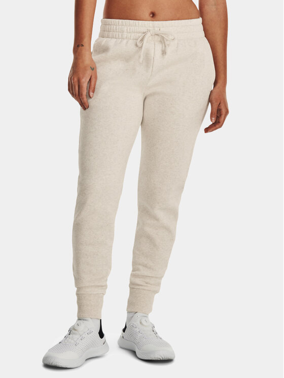 Under Armour Spodnji Del Trenirke Ua Rival Fleece Jogger 1379438-783 Bež Loose Fit