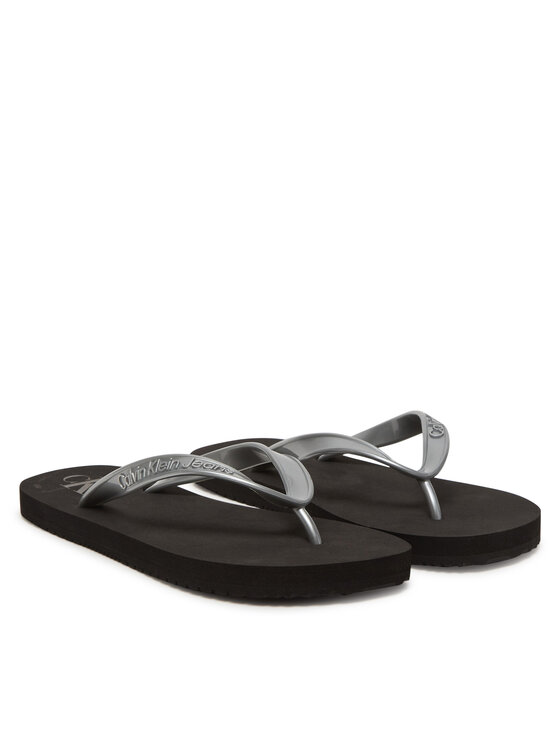 Calvin Klein Jeans Calvin Klein Jeans Japanke Beach Sandal Monologo Tpu YW0YW01719 Srebrna