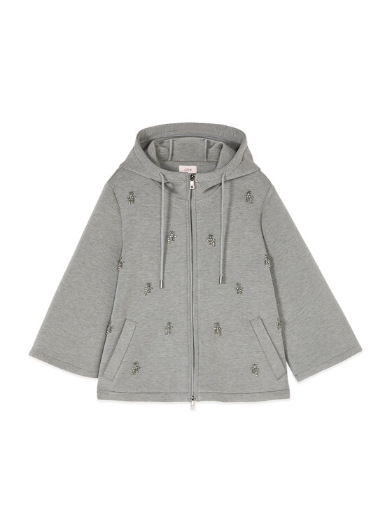 Oltre Oltre Płaszcz zimowy 8008J000247N013 Szary Over Fit