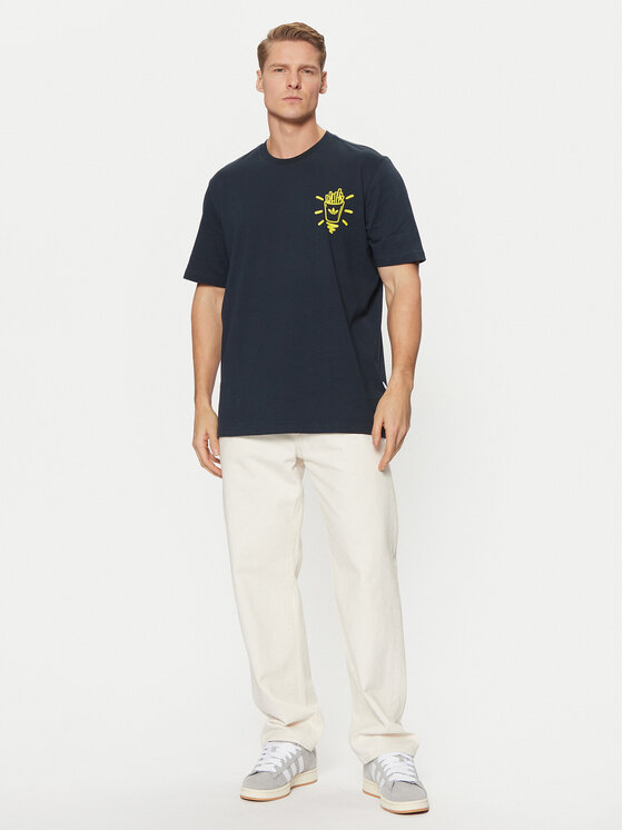 adidas adidas Tričko Street B JP4500 Tmavomodrá Loose Fit