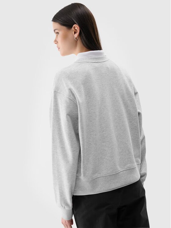 4F 4F Bluza 4FWMM00TSWSF1765-27M Szary Regular Fit
