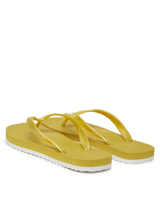 Calvin Klein Jeans Calvin Klein Jeans Japonke Thong+ Tpu Metallic YW0YW01720 Rumena