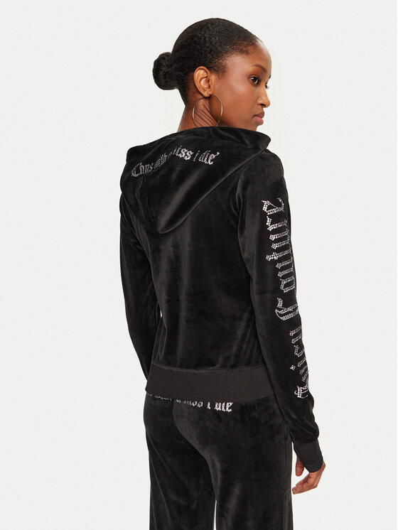 Juicy Couture Juicy Couture Džemperis Scared Heart JCBAS224816 Juoda Slim Fit
