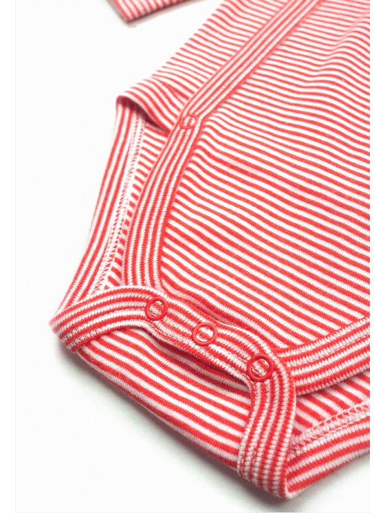 Stellou & friends Stellou & friends Komplet body dziecięcych Long Sleeve CROSS-BODY Czerwony