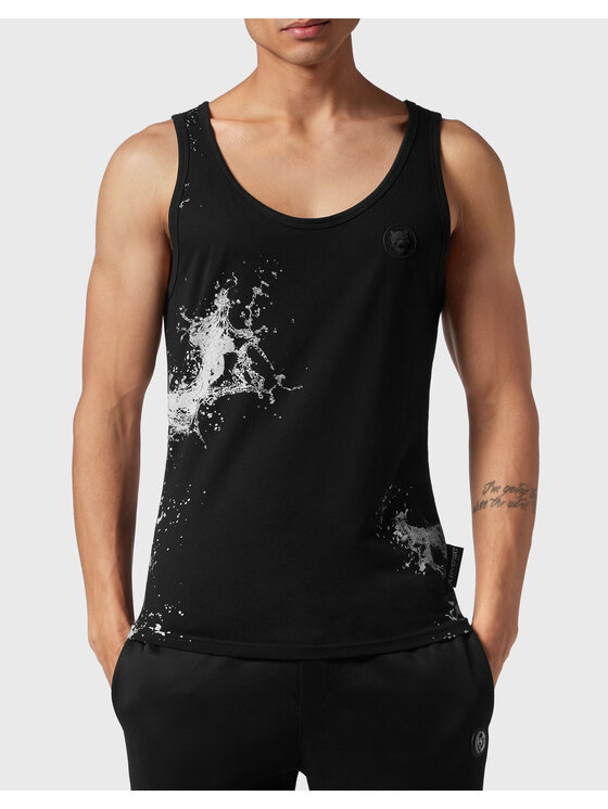 Plein Sport Plein Sport Tričko 2491 Čierna Regular Fit