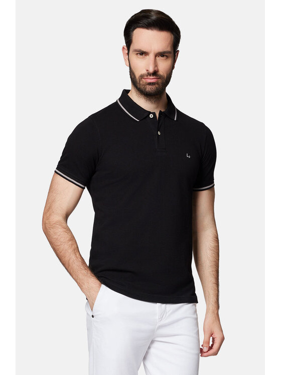 Lancerto Lancerto Polo Morty PO073124000023 Czarny Regular Fit