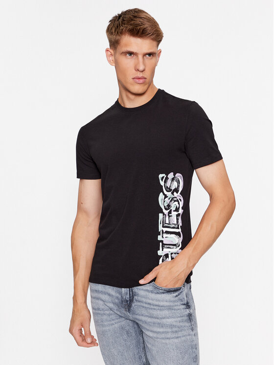 Guess Guess T-Shirt M3BI73 J1314 Černá Slim Fit