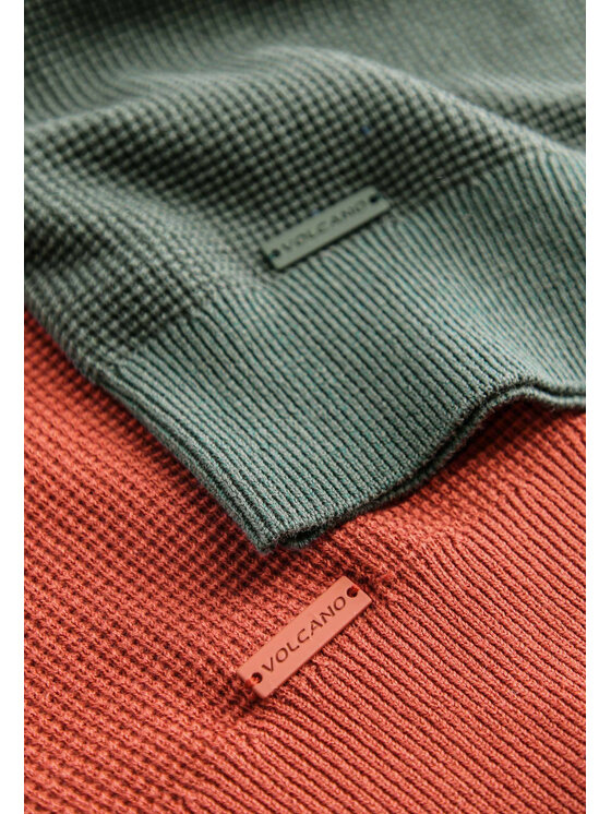 Volcano Volcano Sweter M03165-W24 Pomarańczowy Regular Fit