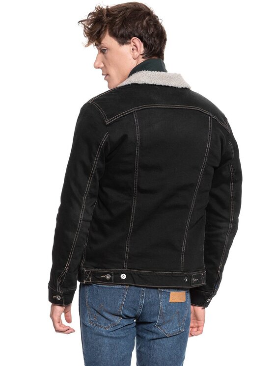 Mustang Mustang Giubbotto invernale NEW YORK SHEARLING Nero Regular Fit