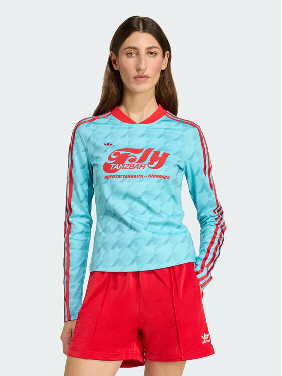 adidas adidas Top 154713 Niebieski jasny Slim Fit