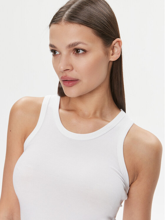 Calvin Klein Calvin Klein Marškinėliai Modal Rib Tank Top K20K206406 Balta Slim Fit