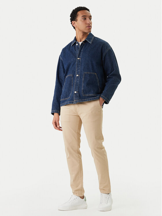 Jack & Jones Jack & Jones džinsiniai marškiniai Cambridge 12293585 Tamsiai mėlyna Oversize