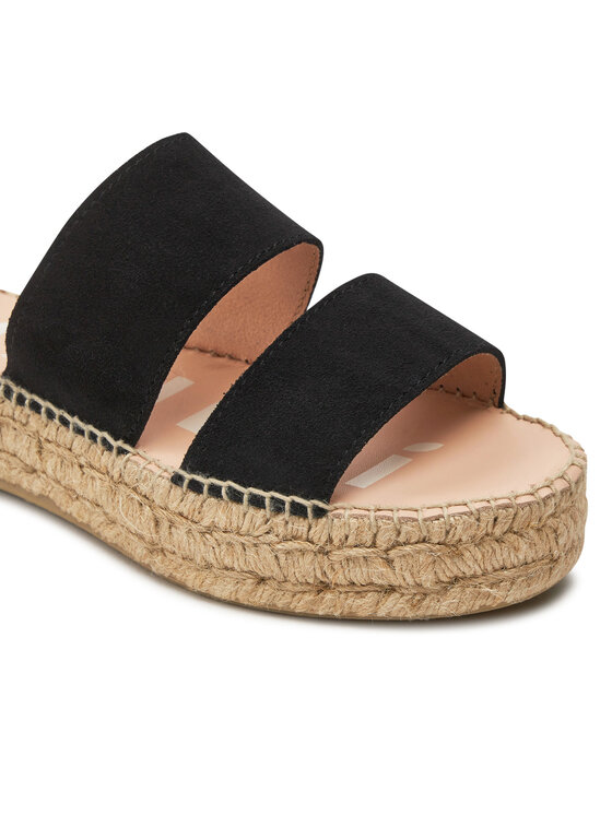 Manebi Manebi Εσπαντρίγιες Hamptons Double Sole 2 Bands Sandals K 1.0 JB Μαύρο