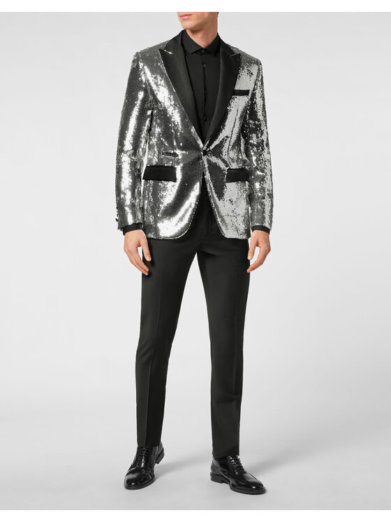 PHILIPP PLEIN PHILIPP PLEIN Sako 3611 Stříbrná Fitted Fit