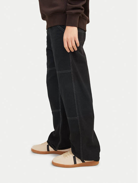 Jack&Jones Junior Jack&Jones Junior Штани з тканини Bill 12273943 Чорний Baggy Fit