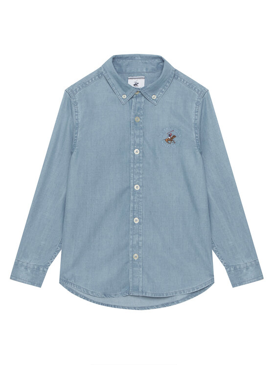 Beverly Hills Polo Club Beverly Hills Polo Club Marškiniai P-SS26B-SH0150 Mėlyna Regular Fit