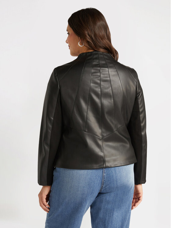 Fiorella Rubino Fiorella Rubino Giacca in similpelle R341T001190N033 Nero Slim Fit