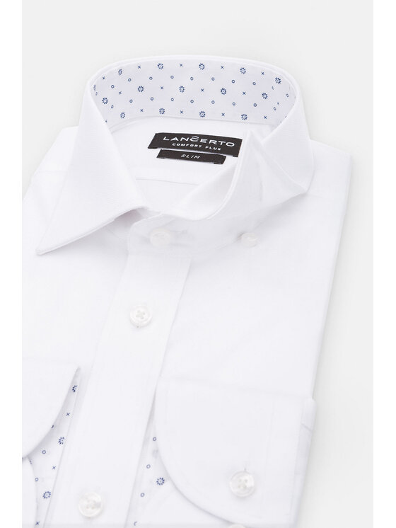 Lancerto Lancerto Koszula KO073122000004 Almansa 2 Biały Slim Fit