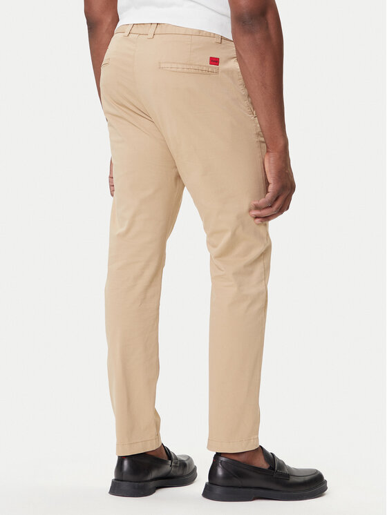 HUGO HUGO Chino nohavice David251D 50530886 Béžová Slim Fit