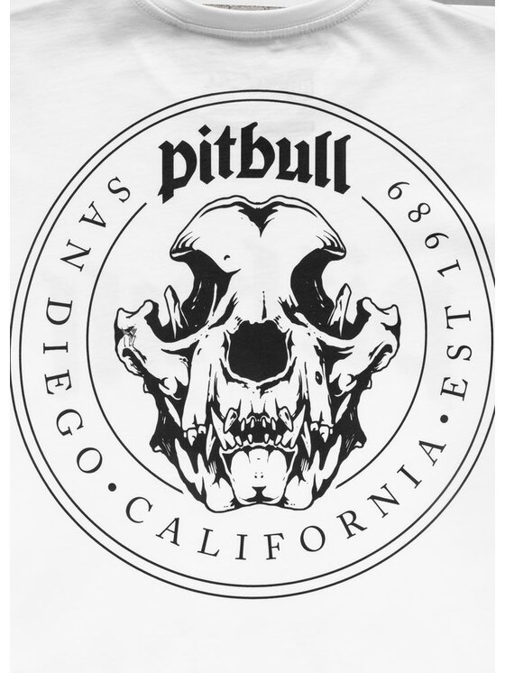 PITBULL PITBULL T-Shirt O'SIDE SKULL Biały Regular Fit