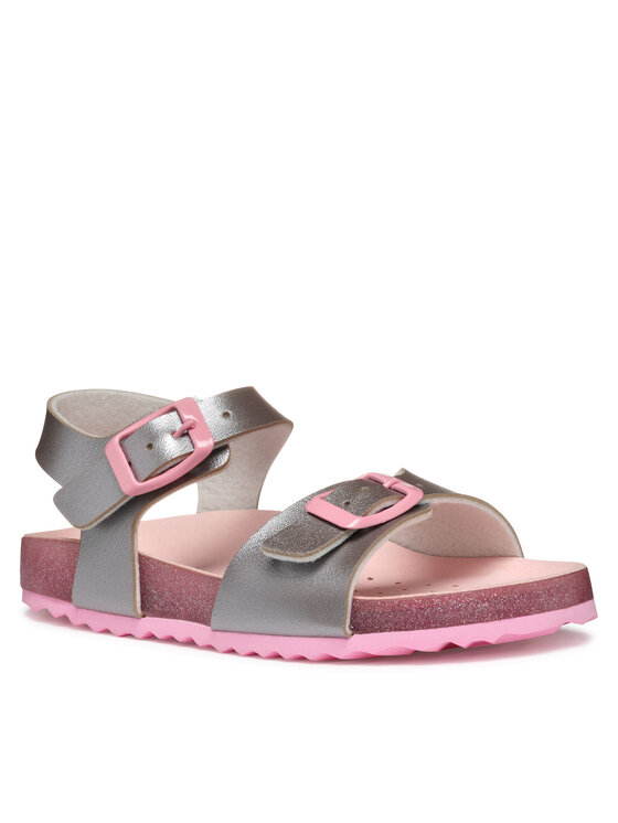 Geox Geox Sandali J Adriel J558MI 000NF C0566 D Srebrna
