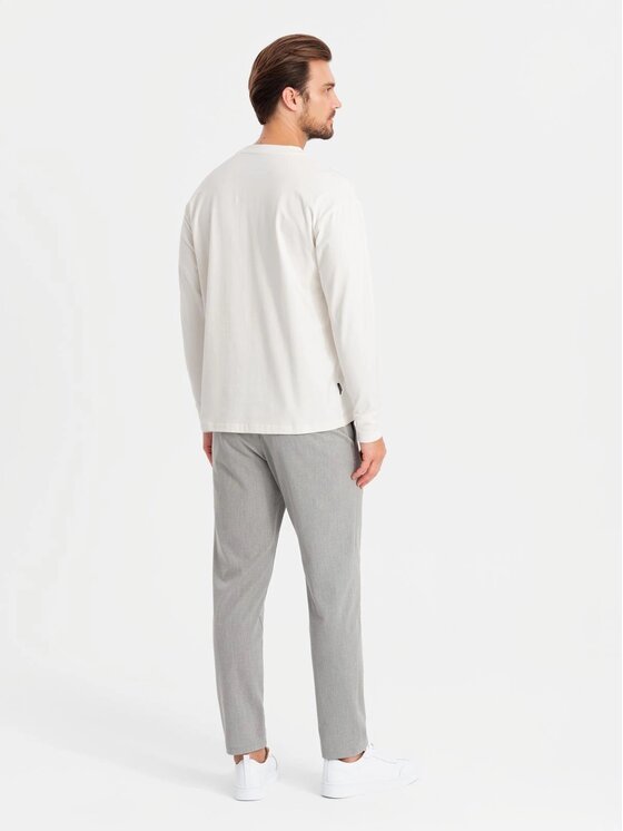Ombre Ombre S dlouhým rukávem OM-LSBC-0129 Écru Loose Fit