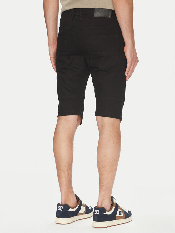INDICODE INDICODE Džínsové šortky Kem 70-172 Čierna Slim Fit