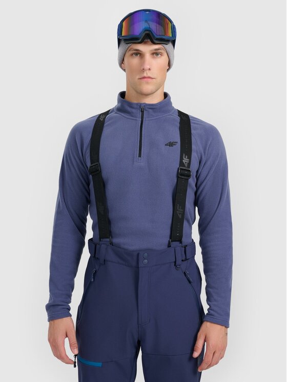 4F 4F Felpa di pile UFLEM065-ACAPU633-Paczka-32S Blu scuro Authentic Slim Fit