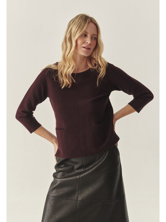 TATUUM TATUUM Sweter ADELLE Fioletowy Classic Fit