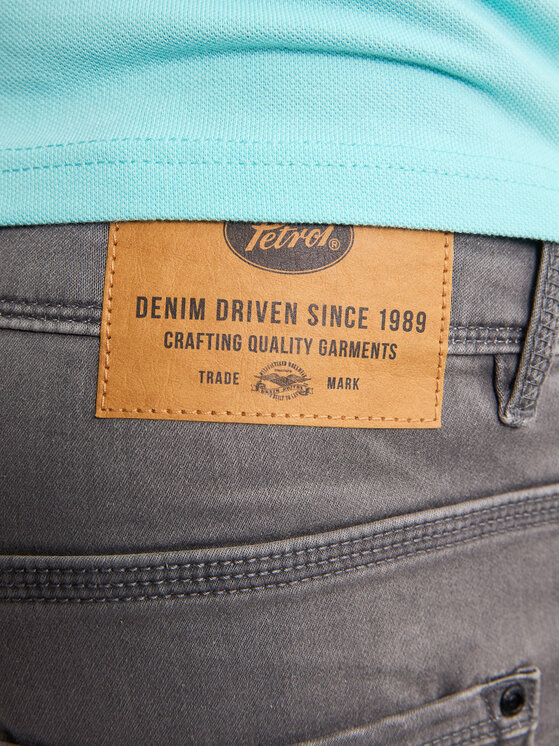 Petrol Industries Petrol Industries Szorty jeansowe M-ROS-SHO001 Szary Slim Fit