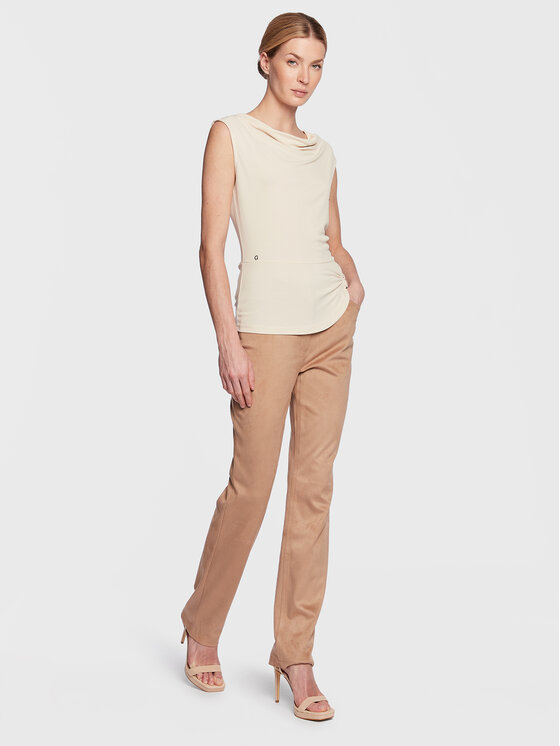 Blusa Ramona W3RP42 KAQL2 Beige Slim Fit