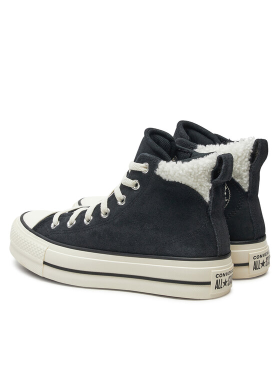 Converse Converse Modne superge Chuck Taylor All Star Puff Lift A09377C Črna