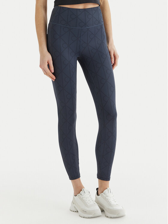 Calvin Klein Performance Colanți LVGWS6L645 Bleumarin Slim Fit