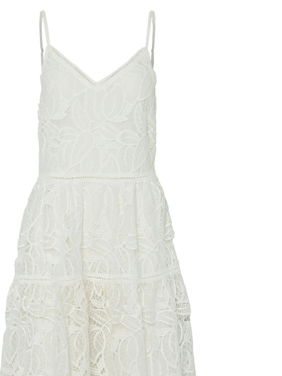 YAS YAS Sukienka letnia Lifa 26037183 Biały Regular Fit
