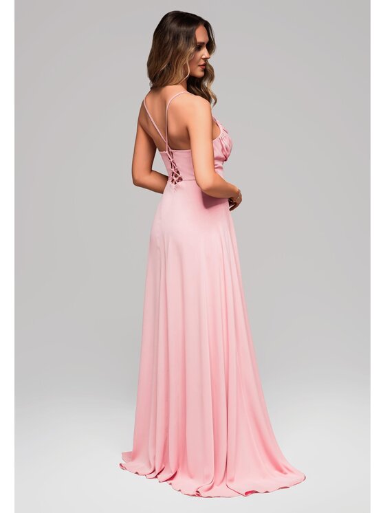 Ombre Ombre Sukienka wieczorowa LA-OM-DLR118 Różowy Regular Fit
