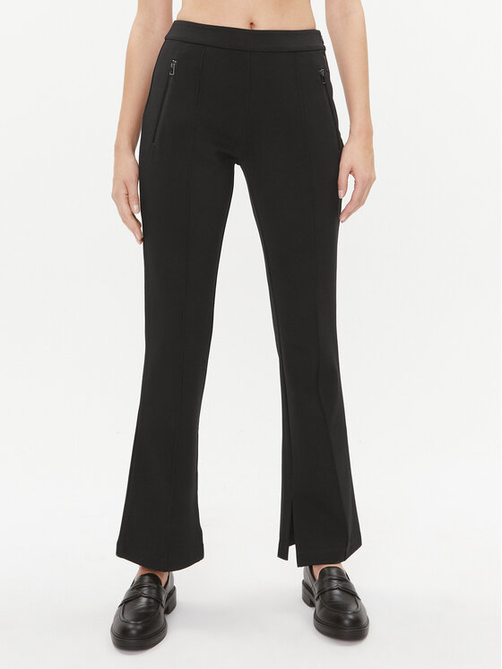 Weekend Max Mara Weekend Max Mara Bavlnené nohavice Goya 2357860433 Čierna Straight Fit