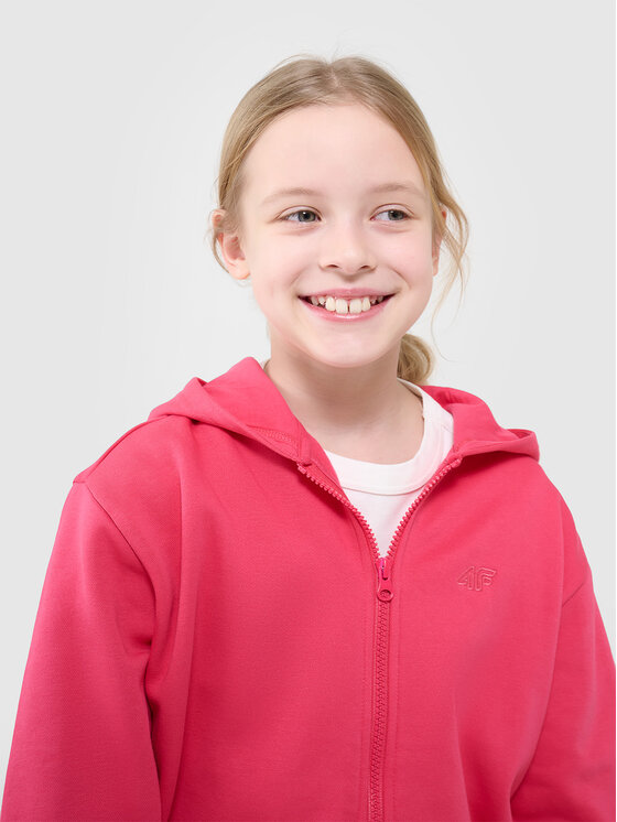 4F 4F Bluza BASIC+ Różowy Oversize