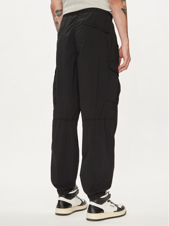 Gap Gap Kalhoty z materiálu 487058-00 Černá Relaxed Fit