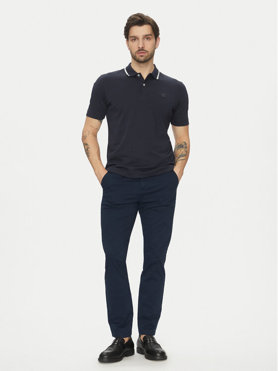 Marc O'Polo Marc O'Polo Polo 522 2034 53034 Granatowy Regular Fit