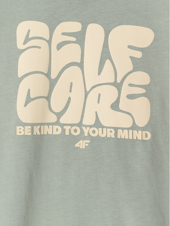 4F 4F T-shirt 4FJRAW25TTSHM3205-44S Verde Regular Fit