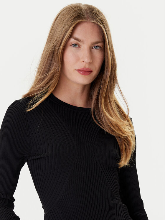 Guess Guess Megztinis W5YR08 Z0040 Juoda Slim Fit
