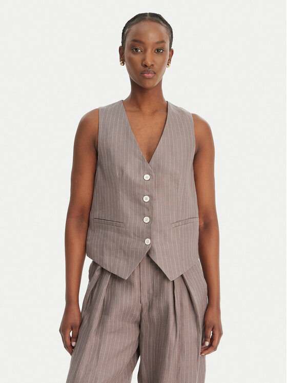 Eleh Eleh Uzvalka veste SS260027 Pelēks Oversize