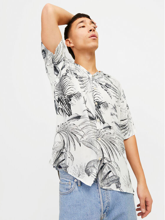 Jack & Jones Jack & Jones Сорочка Monochrome Resort 12249210 Білий Relaxed Fit