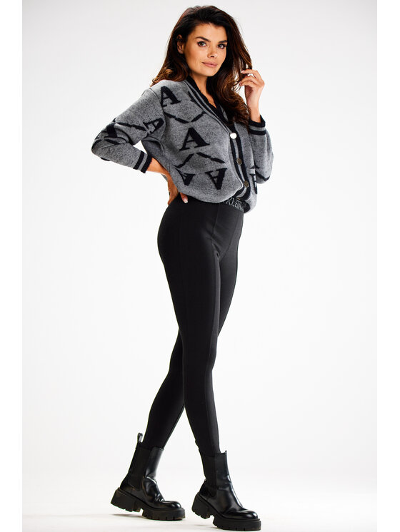 Awama Awama Sweter A614 Szary Basic Fit