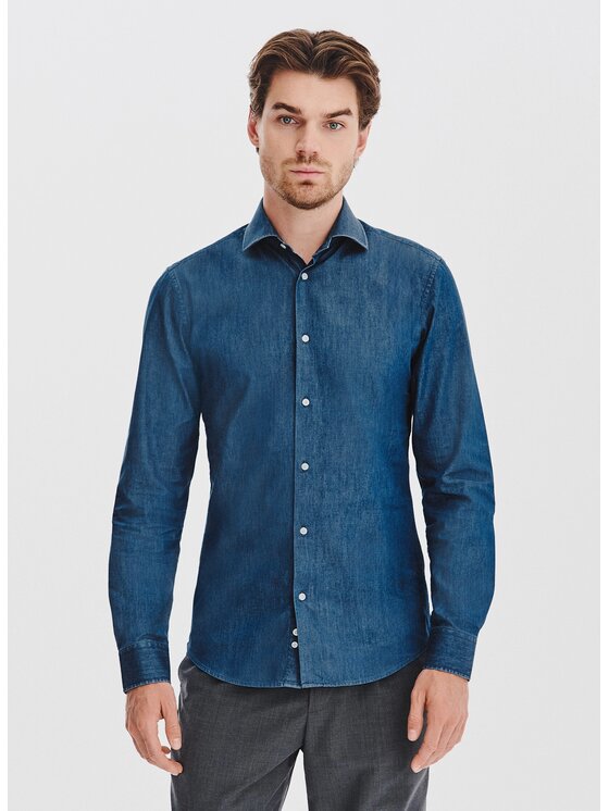Pako Lorente Pako Lorente Koszula P25WF-1X-016 Niebieski Slim Fit