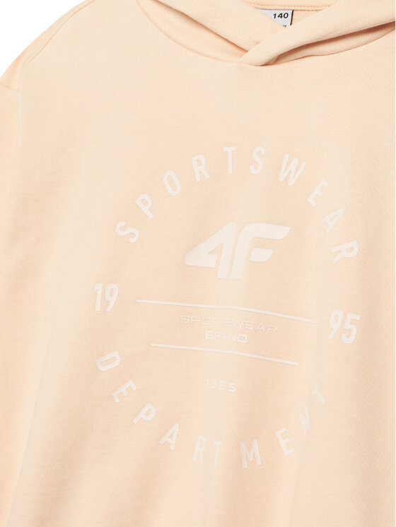 4F 4F Bluza 4FJSS23TSWSF218 Beżowy Regular Fit